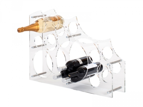 Accessori - portabottiglie a parete in plexiglass mod wall stand 06 by  divino marketing - Italian Wine Shop - Saper bere bene