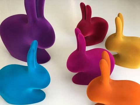 Rabbit XS Bookend Velvet Finish