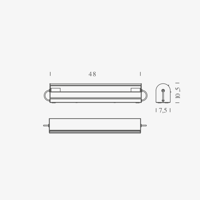 Cylindrical Longue Wall Lamp