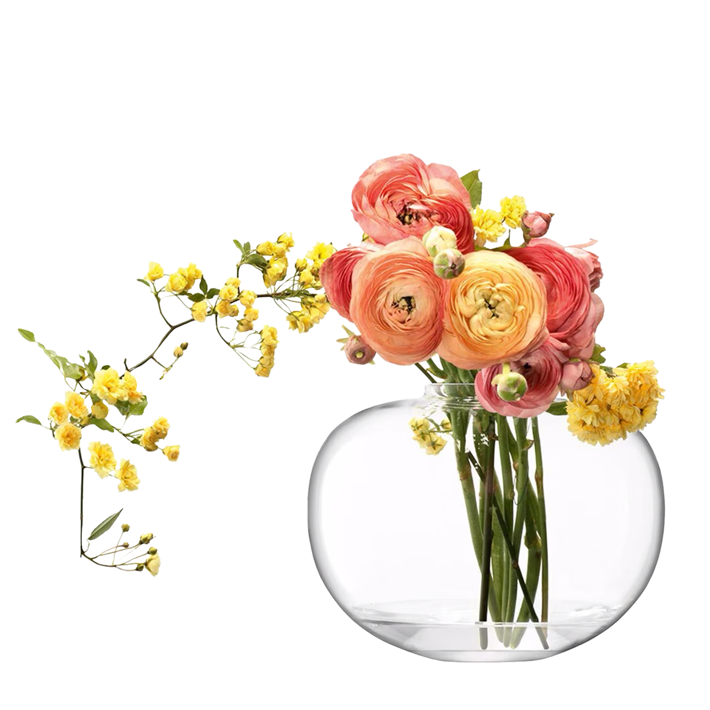 Flower. Curved Bouquet Vase 20 cm (H).
