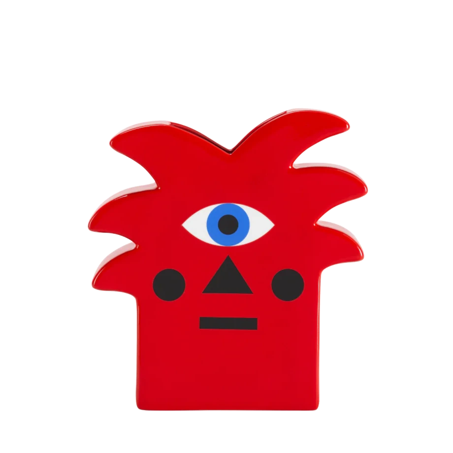 Red Palm Vase
