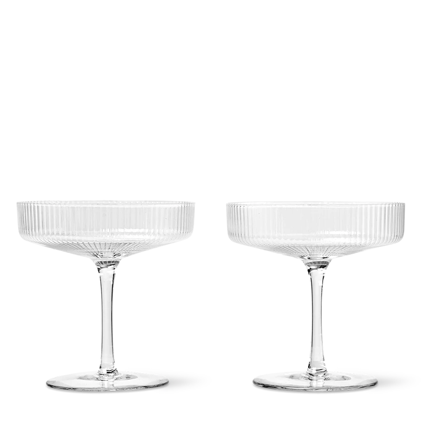 Ripple Champagne Saucers - 2 pz