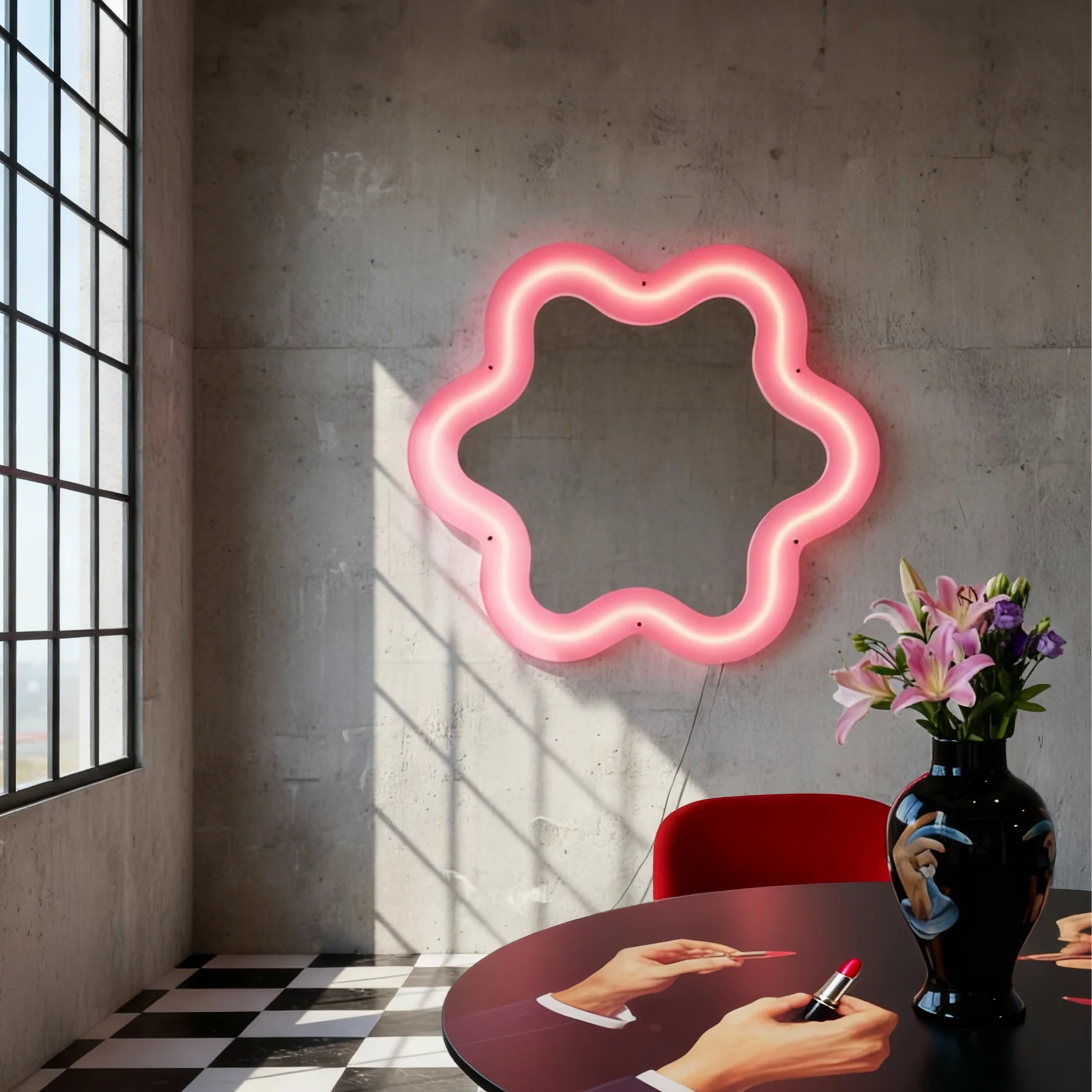 Supercurved Mirror Flower