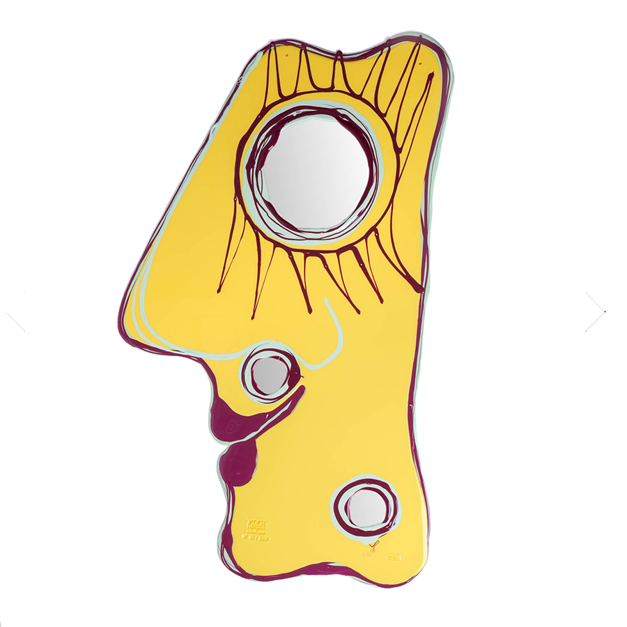 Look at me. S. DX. Pastel Yellow, Cherry & Matt Aqua.
